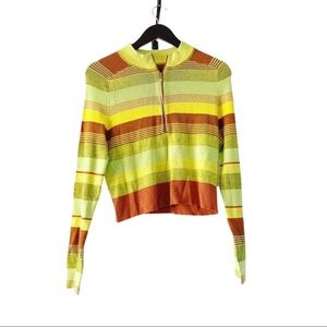 Free People Rip Tide color block stripe sweater L